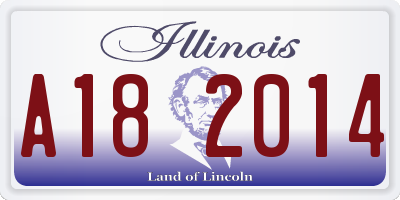 IL license plate A182014