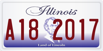 IL license plate A182017