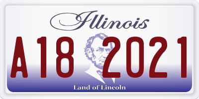IL license plate A182021