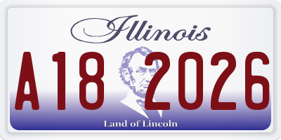 IL license plate A182026