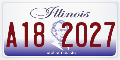 IL license plate A182027