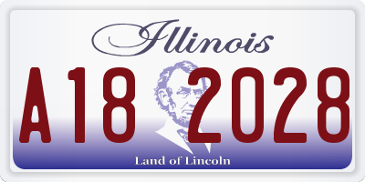 IL license plate A182028
