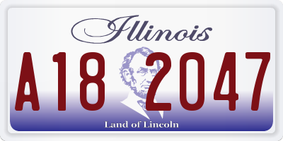 IL license plate A182047
