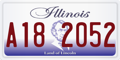 IL license plate A182052
