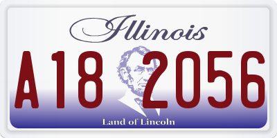 IL license plate A182056