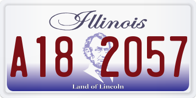 IL license plate A182057