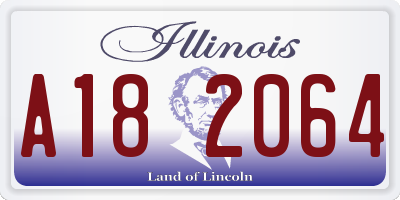 IL license plate A182064