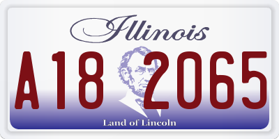 IL license plate A182065
