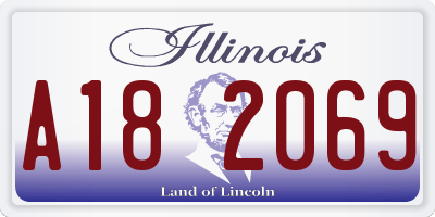 IL license plate A182069