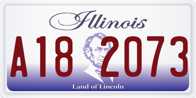 IL license plate A182073