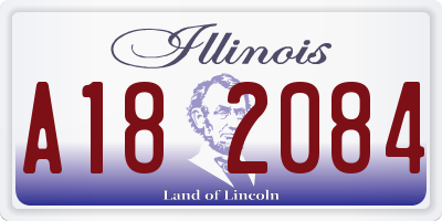 IL license plate A182084