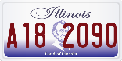 IL license plate A182090