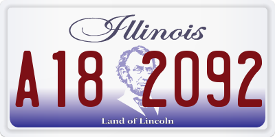 IL license plate A182092