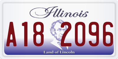 IL license plate A182096