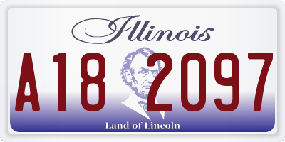 IL license plate A182097