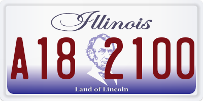 IL license plate A182100