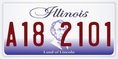 IL license plate A182101