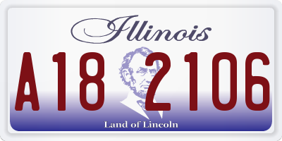 IL license plate A182106