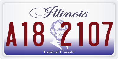 IL license plate A182107