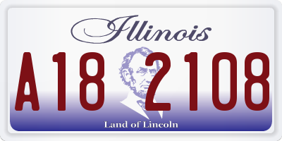 IL license plate A182108