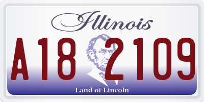 IL license plate A182109