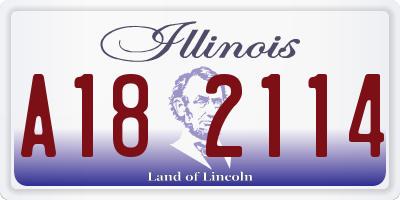 IL license plate A182114