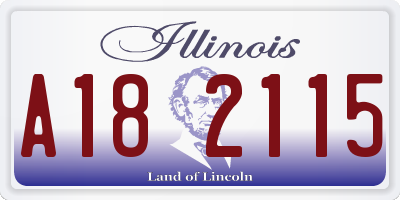 IL license plate A182115