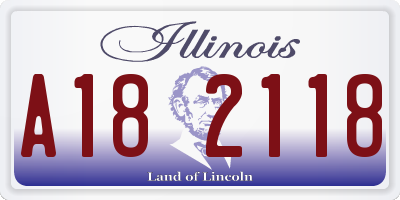 IL license plate A182118