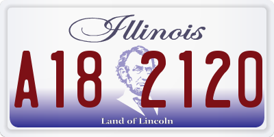 IL license plate A182120