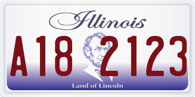 IL license plate A182123