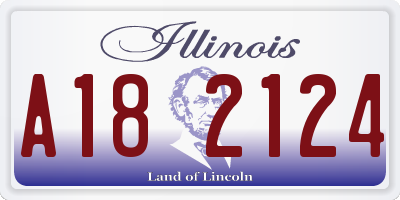 IL license plate A182124