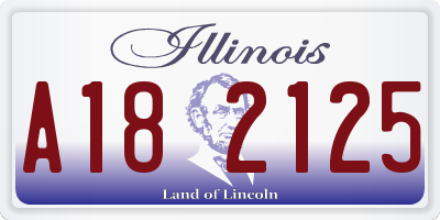 IL license plate A182125