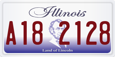 IL license plate A182128