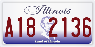 IL license plate A182136