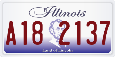 IL license plate A182137