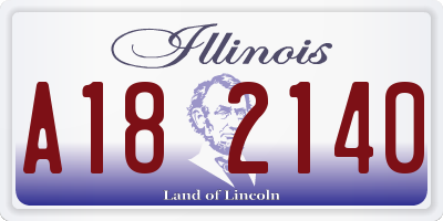 IL license plate A182140
