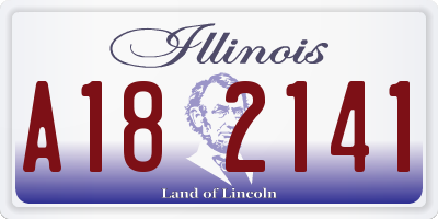 IL license plate A182141