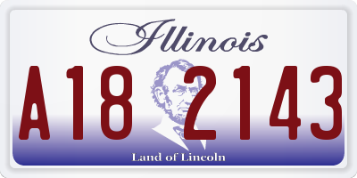 IL license plate A182143