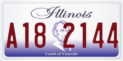 IL license plate A182144