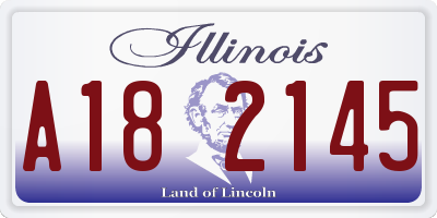 IL license plate A182145