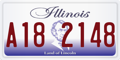 IL license plate A182148