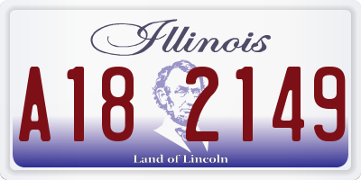 IL license plate A182149