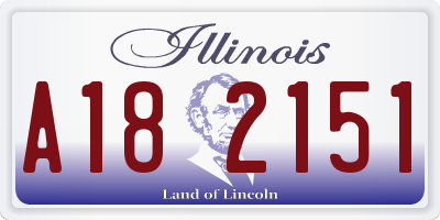 IL license plate A182151