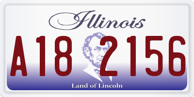 IL license plate A182156