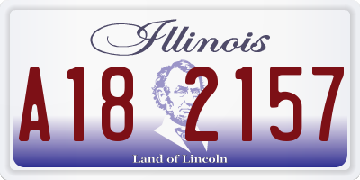 IL license plate A182157