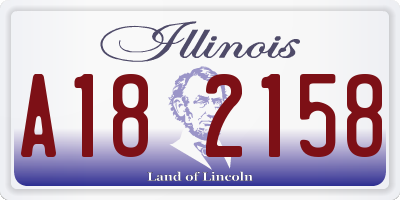 IL license plate A182158
