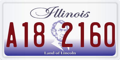 IL license plate A182160