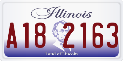 IL license plate A182163