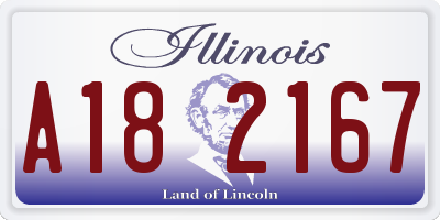 IL license plate A182167