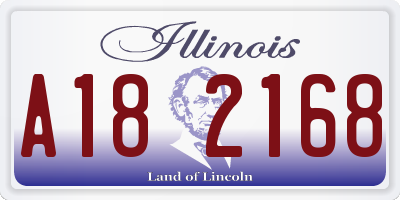 IL license plate A182168